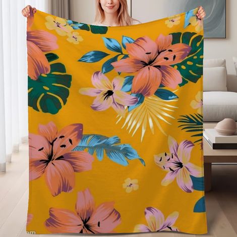 Couverture de lit en polaire, couverture de luxe douce en microfibre pour le printemps, décoration intérieure élégante, cadeau pour femmes hommes, 6080 pouces (1/4)