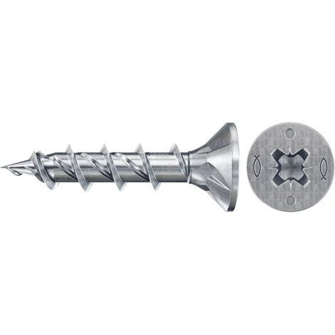 Vis PowerFast II FPF II CZF, 60x30 BC, tête fraisée, entraînement PZ, filetage plein, zingué, boîte 200 Fischer 670488