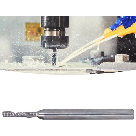 Einschneidiger Aluminium-Spiralfräser für CNC-Graviermaschinen, 3,175 x 2 x 10 mm (1/5)