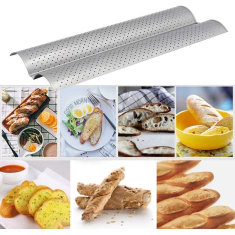 Plaque de cuisson à baguettes à 2 emplacements, antiadhésive, en acier inoxydable. (1/5)