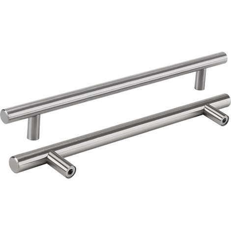 10 - Möbelgriff - Edelstahl - Oberfläche: Gebürstetes Nickel - Für Küche und Schrank - Silber - 224 x 30 mm (1/5)