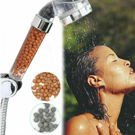 Soffione doccia anticalcare doccetta filtro depuratore ionizzante sali minerali (1/5)