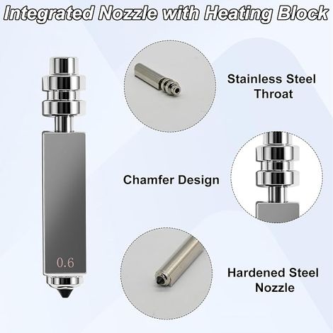 0.2mm-0.8mm Buses Acier Trempé Intégré Imprimantes 3D Vitesse Throat Tube Hot End Kobra Imprimante 3D Accessoires (1/4)