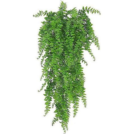 Fougère artificielle de 78 cm, résistante aux UV, réutilisable, à suspendre au mur pour la maison ou un mariage. Plante artificielle retombante. (1/5)
