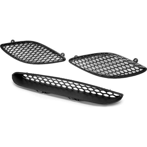 Frontgrill für Autos, Kunststoff-Schutzleiste, dekorative Grillabdeckung, universelles Ersatzteil, mattschwarze Ausführung, Autozubehör für den Außenbereich, Standardmodell, einfache Montage. (1/5)