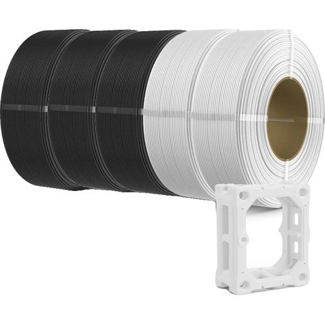 Filamento PLA, diametro 1,75 mm, compatibile con la maggior parte delle stampanti FDM, PLAplus 3BK 2WT (1/2)