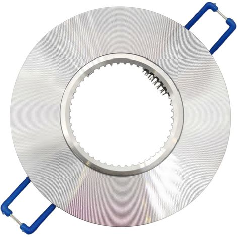 Portafaretto Tondo Fisso ultra slim da incasso cartongesso per lampadine led GU10 MR16  Silver