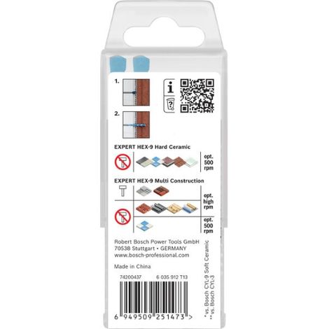 Bosch EXPERT Bohrer-Set HEX-9 Hard Ceramic und Multi Construction, 6 mm, 5-tlg. (1/5)