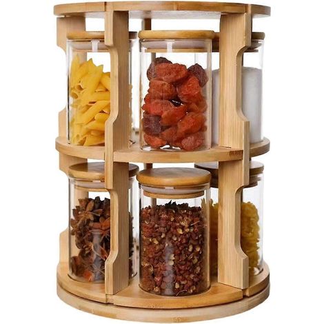 Ensemble de bocaux à épices en verre pour la cuisine, contenants alimentaires en verre, pour toutes les épices, céréales, café, farine, bonbons (1/5)