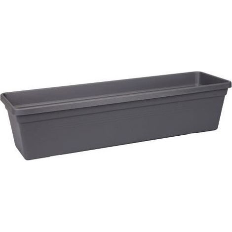 Elho – Jardinière 40cm noire en plastique recyclé – Design moderne pour plantes d'intérieur et extérieur – Fond percé pour drainage optimal (1/5)