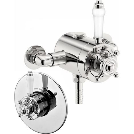 Thermostatic Traditional Concealed / Exposed Shower Mixer Valve - 135mm to 160mm (1/5)