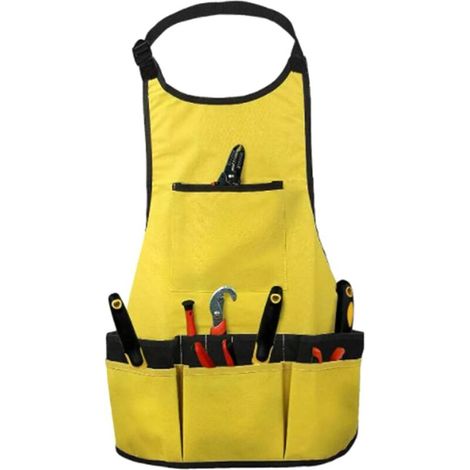 Multipurpose Electrician Tool Bag Leash Storage Garden Tool Apron for Hobby Farmers (Yellow) (1/5)