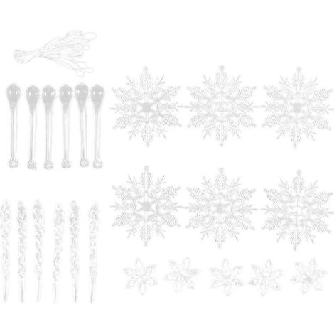 Décoration saisonnière en forme de flocon de neige pour une ambiance de Noël féérique