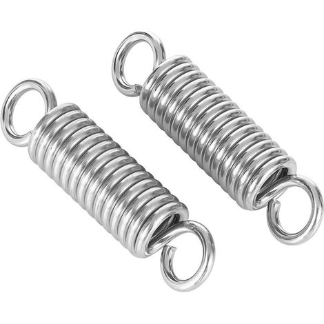 Lot de 2 ressorts de suspension pour hamac — Ressorts galvanisés de 6 mm d'épaisseur et 150 mm de long, avec crochets de fixation pour véranda (1/5)