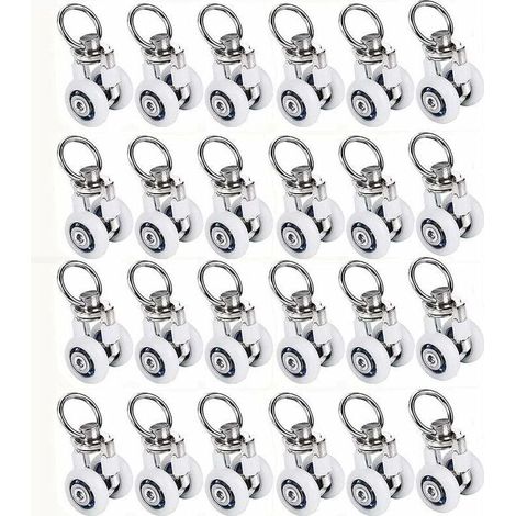 20pcs 38x20mm Rouleaux de Rail de rideau, Poulie Silencieuse,pour Accessoires Rideaux Dans Salles de Bains,Chambres (1/4)