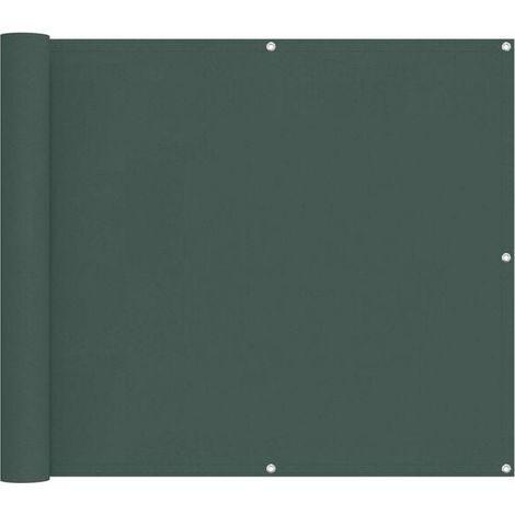 Écran de balcon vert foncé 100 x 300 cm tissu oxford - Brise-vue balcon protection intimité terrasse extérieur jardin (1/5)