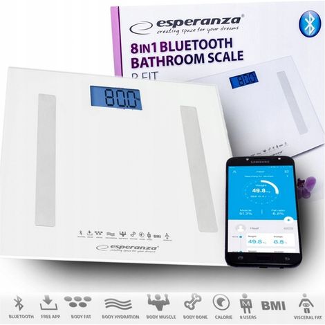 Bilancia elettronica analitica da bagno BT 8 in 1