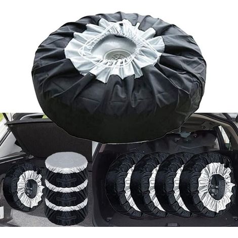 Housse de Rechange pour Roue de Secours, Housses de Rangement Anti-poussière pour Pneus de 13 à 19″, 4pcs (1/4)
