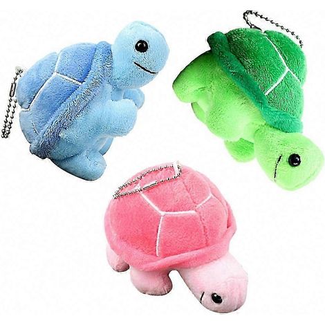 Weiche Plüschschildkröten für Kinder, 3er-Set, blau, Heimdekoration, niedliches Spielzeug (1/5)