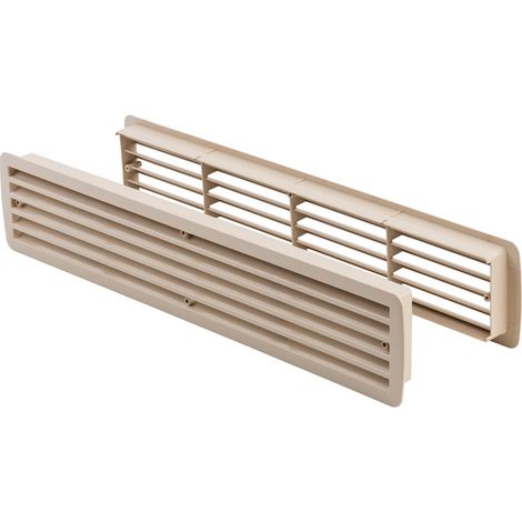 Lüftungsgitter Türlüftung Kunststoff Ahorn paarweise 457mm x 92mm