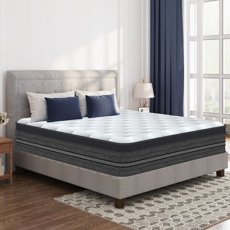 Yidatong – Matelas mémoire de forme 140x200cm – Épaisseur 30 cm – Hybride ressorts ensachés et mousse HR – Anti-acariens, antibactérien