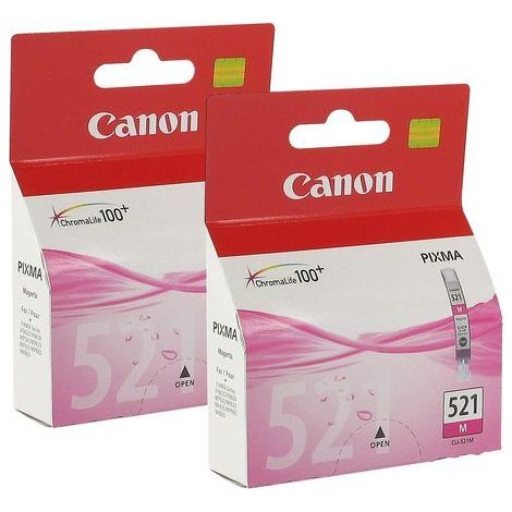 Canon CLI 521M Pack cartouche de 2 magenta pour imprimante jet d'encre