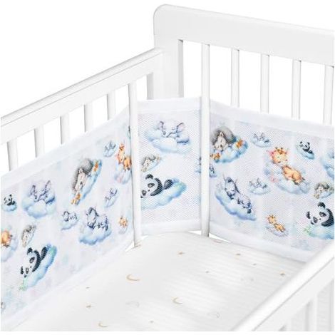 Barrière de lit réglable pour bébé – Amovible, Lavable, Portable Barrière de Protection 3D Respirante et résistante aux Chocs pour Nouveau-nés, pour Toutes Les Saisons (rêve de Nuage) (1/5)