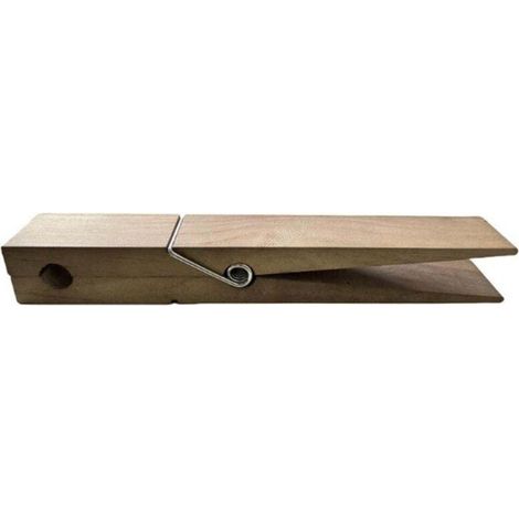 Pinces à serviettes en bois, pinces à sous-vêtements, pinces de salle de bain en bois pour serviettes et linge (1/5)