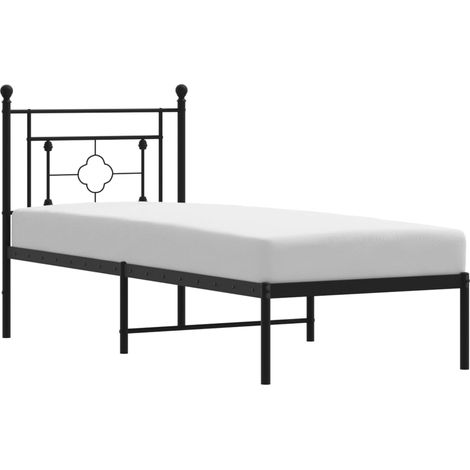 Maison Exclusive - Giroletto con Testiera in Metallo Nero 80x200 cm (1/5)
