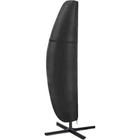 Housse de Protection pour Parasol Déporté en Tissu Oxford 420D imperméable, Housse parasol Deporte Anti-UV avec Fermeture éclair (280 x 30/81/50cm)