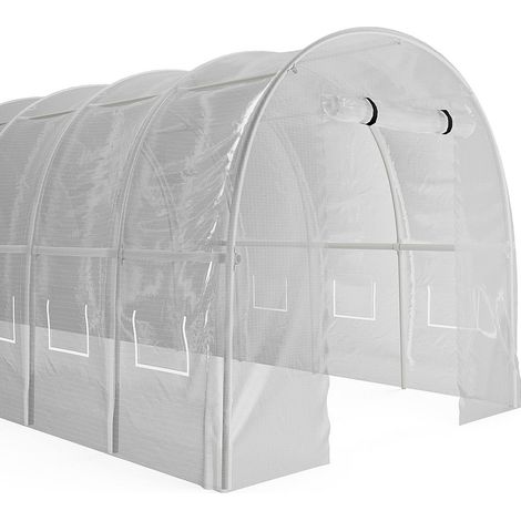 Serra a tunnel con struttura 36 m² L300 x l1200 x H200 cm Acciaio Bianco  - IPOMEA
