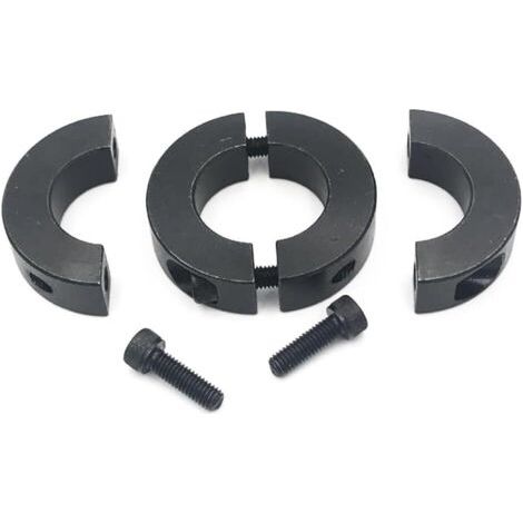 QORVA-Bague de retenue à double fente, acier noir,  40 mm, design interchangeable (40 mm) (1/5)