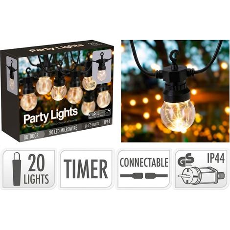 PROGARDEN guirnalda 20 bombilla led calida filamento le2200140