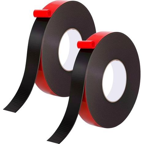 2 Rouleaux Ruban Adhésif Double Face Extra Fort 10M×25mm Adhesif Double Face Extra Fort Universel, 0,5mm Ultra-Fin, pour Décoration Bureaux Maison DIY Extérieur (1/5)
