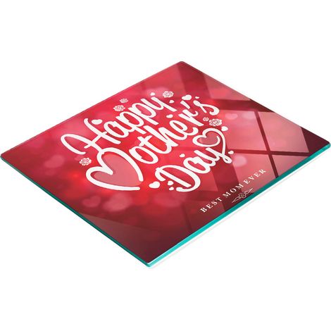 Tabla de vidrio decorativa multifuncional para cocina, ideal para el Día de la Madre, 60x52 cm. (1/5)