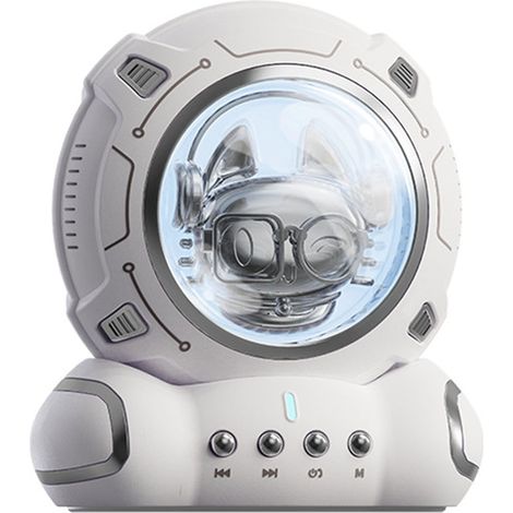 Enceinte Bluetooth New Space Cat Cartoon, audio Bluetooth créatif, mini-enceinte portable, cadeau - Argent fumé (1/5)