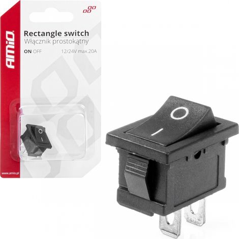 Interruptor rectangular ON OFF 12V 24V amio-03082 (1/4)