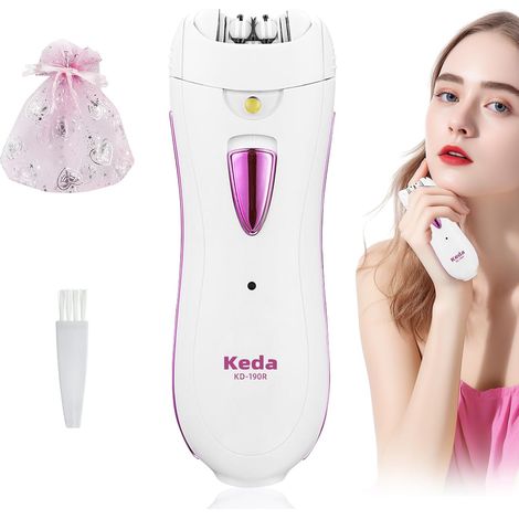 Épilateur Smooth Glide pour le visage des femmes, épilateur rechargeable avec lampe LED.-AquaForge (1/5)