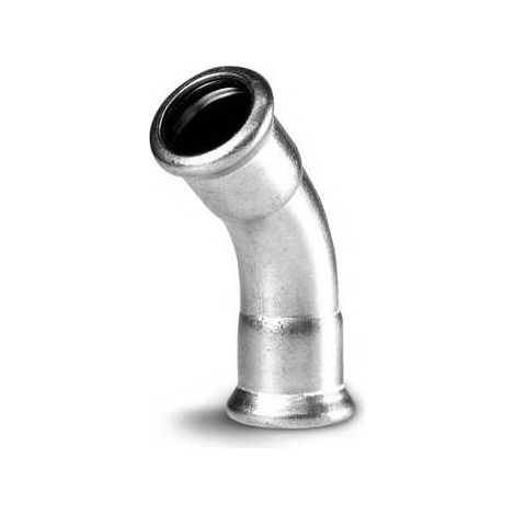 CURVA FF 45° A PRESSARE IN ACCIAIO CABONIO Misura: Diam. 35