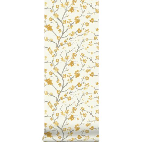 Superfresco Easy - Ushi - Floral - Ocker - Vliestapete - 10m x 52cm