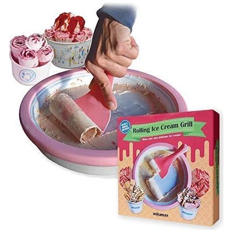 Northix Mikamax Parrilla Rodante para Helados Rosa y Plata