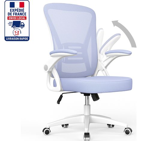 Fauteuil de Bureau Xhomrattan, Chaise Ergonomique à roulette, Hauteur Ajustable, Soutien Lombaire Dossier Règalable, Poids Max 150kg,Violet