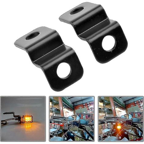 Lot de 2 mini clignotants LED pour moto, support en alliage d'aluminium, 12 V. (1/4)