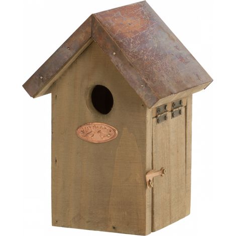 Abri en bois pin et cuivre pour Roitelet Ø30mm (1/5)