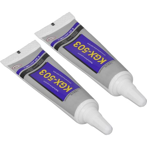 Colle silicone transparente 15ml x2, scellement rapide adhésif puissant pour réparation électronique, colle blanche à liaison instantanée, étanchéité précise. (1/5)