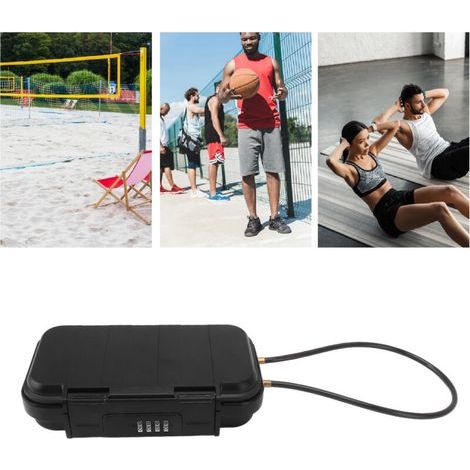 [Coffre-fort portable] [ANDIAMO] [Modèle de sécurité à combinaison] [ABS-Zinc-Étanche] Boîte de sécurité à combinaison étanche et antivol avec cable 7mm pour usage extérieur (704g) (1/5)