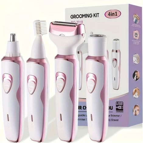 Rasoir électrique pour femme — Kit de rasage intégral rechargeable — Un épilateur électrique conçu exclusivement pour les femmes
