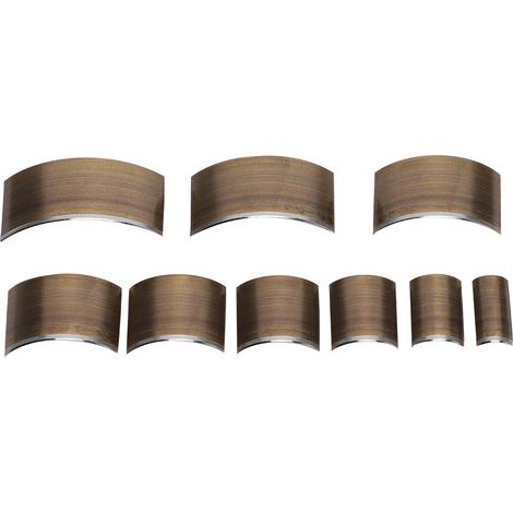 Jeu de 9 emporte-pièces en cuir en forme de V, outil de poinçonnage DIY pour ceintures, découpe en demi-cercle peu profond, accessoire de perforation ronde, 30 mm. (1/5)