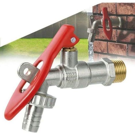 Robinet De Jardin - Vanne À Boisseau Sphérique Verrouillable - Pour Extérieur - 1 Pièce (1/4)