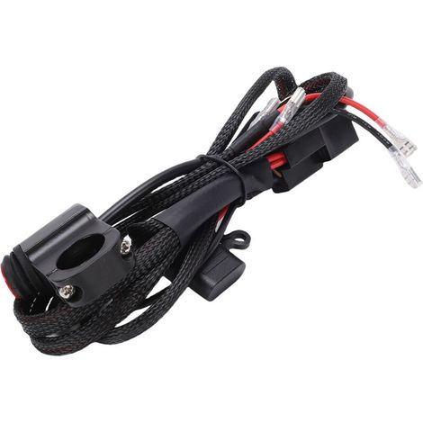 Kit de Câblage D'éclairage de Moto, Fil 16awg Robuste, Relais 40A, Fusible 30A, Interrupteur de Guidon pour Vélos Tout-terrain, Vtt, Motos (1/5)